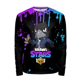 Мужской лонгслив 3D с принтом Brawl Stars Crow в городе Новоалтайск, 100% полиэстер | длинные рукава, круглый вырез горловины, полуприлегающий силуэт | brawl stars | crow | game | leon | бравл | бравл стар | бравл старс | ворон | ворона | детская | детям | игра | компьютерная игра | кров | леон | персонаж | развлечение