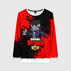 Женский свитшот 3D с принтом Brawl Stars Crow в городе Новоалтайск, 100% полиэстер с мягким внутренним слоем | круглый вырез горловины, мягкая резинка на манжетах и поясе, свободная посадка по фигуре | brawl stars | crow | game | leon | бравл | бравл стар | бравл старс | ворон | ворона | детская | детям | игра | компьютерная игра | кров | леон | персонаж | развлечение