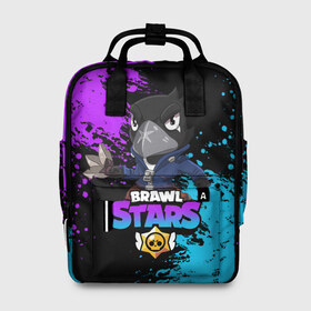 Женский рюкзак 3D с принтом Brawl Stars Crow в городе Новоалтайск, 100% полиэстер | лямки с регулируемой длиной, сверху ручки, чтобы рюкзак нести как сумку. Основное отделение закрывается на молнию, как и внешний карман. Внутри два дополнительных кармана, один из которых закрывается на молнию. По бокам два дополнительных кармашка, куда поместится маленькая бутылочка
 | brawl stars | crow | game | leon | бравл | бравл стар | бравл старс | ворон | ворона | детская | детям | игра | компьютерная игра | кров | леон | персонаж | развлечение
