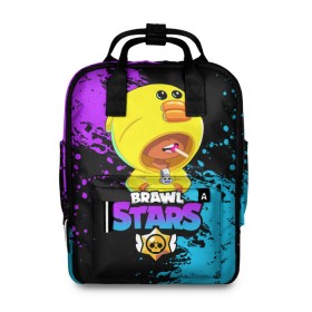Женский рюкзак 3D с принтом Brawl Stars Sally Leon в городе Новоалтайск, 100% полиэстер | лямки с регулируемой длиной, сверху ручки, чтобы рюкзак нести как сумку. Основное отделение закрывается на молнию, как и внешний карман. Внутри два дополнительных кармана, один из которых закрывается на молнию. По бокам два дополнительных кармашка, куда поместится маленькая бутылочка
 | brawl stars | crow | game | leon | бравл | бравл стар | бравл старс | ворон | ворона | детская | детям | игра | компьютерная игра | кров | леон | персонаж | развлечение