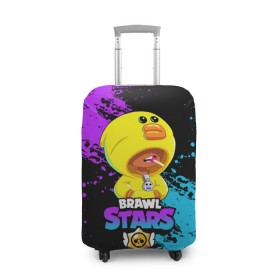 Чехол для чемодана 3D с принтом Brawl Stars Sally Leon в городе Новоалтайск, 86% полиэфир, 14% спандекс | двустороннее нанесение принта, прорези для ручек и колес | brawl stars | crow | game | leon | бравл | бравл стар | бравл старс | ворон | ворона | детская | детям | игра | компьютерная игра | кров | леон | персонаж | развлечение