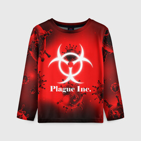 Детский лонгслив 3D с принтом PLAGUE INC. в городе Новоалтайск, 100% полиэстер | длинные рукава, круглый вырез горловины, полуприлегающий силуэт
 | molecule | plague inc | абстракция | бактерии | вирус | клетки | медицина | микробы | молекулы | наука | нейрон | нейроны | планета | текстура | текстуры | формула