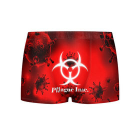 Мужские трусы 3D с принтом PLAGUE INC. в городе Новоалтайск, 50% хлопок, 50% полиэстер | классическая посадка, на поясе мягкая тканевая резинка | molecule | plague inc | абстракция | бактерии | вирус | клетки | медицина | микробы | молекулы | наука | нейрон | нейроны | планета | текстура | текстуры | формула