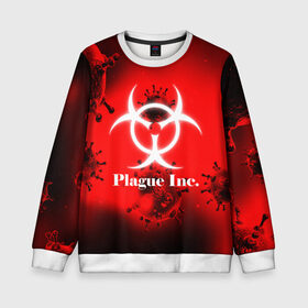 Детский свитшот 3D с принтом PLAGUE INC. в городе Новоалтайск, 100% полиэстер | свободная посадка, прямой крой, мягкая тканевая резинка на рукавах и понизу свитшота | molecule | plague inc | абстракция | бактерии | вирус | клетки | медицина | микробы | молекулы | наука | нейрон | нейроны | планета | текстура | текстуры | формула