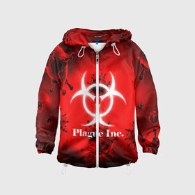 Детская ветровка 3D с принтом PLAGUE INC. в городе Новоалтайск, 100% полиэстер | подол и капюшон оформлены резинкой с фиксаторами, по бокам два кармана без застежек, один потайной карман на груди | molecule | plague inc | абстракция | бактерии | вирус | клетки | медицина | микробы | молекулы | наука | нейрон | нейроны | планета | текстура | текстуры | формула