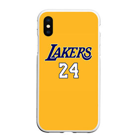 Чехол для iPhone XS Max матовый с принтом Kobe Bryant в городе Новоалтайск, Силикон | Область печати: задняя сторона чехла, без боковых панелей | kobe bryants | lakers | lakers 24 | los angeles lakers | коби брайант