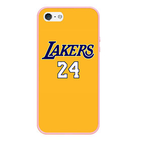 Чехол для iPhone 5/5S матовый с принтом Kobe Bryant в городе Новоалтайск, Силикон | Область печати: задняя сторона чехла, без боковых панелей | kobe bryants | lakers | lakers 24 | los angeles lakers | коби брайант