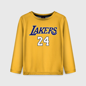 Детский лонгслив 3D с принтом Kobe Bryant в городе Новоалтайск, 100% полиэстер | длинные рукава, круглый вырез горловины, полуприлегающий силуэт
 | kobe bryants | lakers | lakers 24 | los angeles lakers | коби брайант