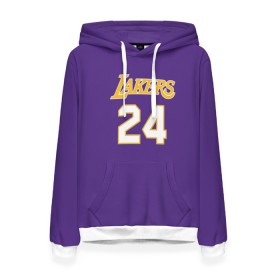 Женская толстовка 3D с принтом Los Angeles Lakers / Kobe Brya в городе Новоалтайск, 100% полиэстер  | двухслойный капюшон со шнурком для регулировки, мягкие манжеты на рукавах и по низу толстовки, спереди карман-кенгуру с мягким внутренним слоем. | basketball | espn | kobe | kobe bryant | kobe bryant death | kobe bryant tribute | lakers | los angeles lakers | nba