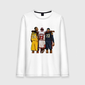 Мужской лонгслив хлопок с принтом Bryant, Jordan, James в городе Новоалтайск, 100% хлопок |  | basketball | black | bryant | bulls | chicago | game | james | jordan | kobe | lakers | lebron | los angeles | mamba | nba | rip | slam dunk | t | баскетбол | баскетболист | брайант | браянт | джеймс | джордан | игрок | коби | леброн | лейкерс |