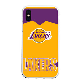 Чехол для iPhone XS Max матовый с принтом Los Angeles Lakers в городе Новоалтайск, Силикон | Область печати: задняя сторона чехла, без боковых панелей | angeles | bryant | kobe | lakers | los | баскетбольный | клуб
