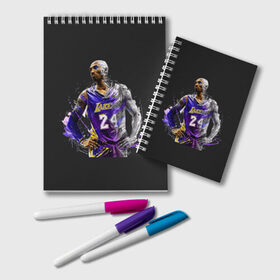 Блокнот с принтом Kobe Bryant в городе Новоалтайск, 100% бумага | 48 листов, плотность листов — 60 г/м2, плотность картонной обложки — 250 г/м2. Листы скреплены удобной пружинной спиралью. Цвет линий — светло-серый
 | Тематика изображения на принте: 08 | 24 | 8 | angeles | basketball | bryant | gigi | goat | kobe | lakers | legend | los | mamba | rip | sport | баскетбол | брайант | коби | легенда | мамба | роспись | спорт