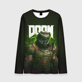 Мужской лонгслив 3D с принтом Doom Eternal в городе Новоалтайск, 100% полиэстер | длинные рукава, круглый вырез горловины, полуприлегающий силуэт | doom | doom 2016 | doom 2020 | doom eternal | doomguy | дум | дум 2020 | дум вечен | дум етернал | дум этернал | думгай
