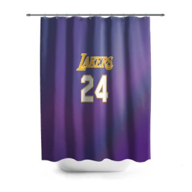 Штора 3D для ванной с принтом Los Angeles Lakers / Kobe Brya в городе Новоалтайск, 100% полиэстер | плотность материала — 100 г/м2. Стандартный размер — 146 см х 180 см. По верхнему краю — пластиковые люверсы для креплений. В комплекте 10 пластиковых колец | basketball | espn | kobe | kobe bryant | kobe bryant death | kobe bryant tribute | lakers | los angeles lakers | nba