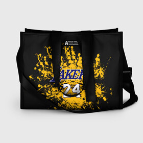 Сумка-шоппер 3D с принтом Kobe Bryant в городе Новоалтайск, 100% полиэстер | застегивается на металлическую кнопку; внутренний карман застегивается на молнию. Стенки укреплены специальным мягким материалом, чтобы защитить содержимое от несильных ударов
 | 24 | kobe | kobe bean bryant | lakers | los angeles | американский баскетболист | баскетбол | баскетболист | коби | коби бин брайант | лейкерс | лос анджелес | нью йорк