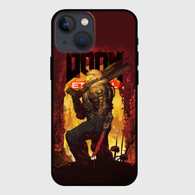 Чехол для iPhone 13 mini с принтом Doom Eternal в городе Новоалтайск,  |  | Тематика изображения на принте: doom | doom 2016 | doom 2020 | doom eternal | doomguy | дум | дум 2020 | дум вечен | дум етернал | дум этернал | думгай