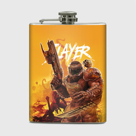 Фляга с принтом Doom Slayer в городе Новоалтайск, металлический корпус | емкость 0,22 л, размер 125 х 94 мм. Виниловая наклейка запечатывается полностью | doom | doom 2016 | doom 2020 | doom eternal | doom slayer | doomguy | doomslayer | дум | дум 2020 | дум вечен | дум етернал | дум этернал | думгай