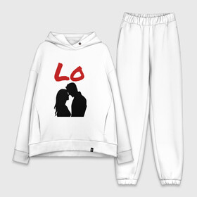 Женский костюм хлопок Oversize с принтом LOVE (1 часть) в городе Новоалтайск,  |  | 14 февраля | 8 марта | девушка | день всех влюбленных | день святого валентина | для двоих | любимая | любовь | парень | парная | подарок