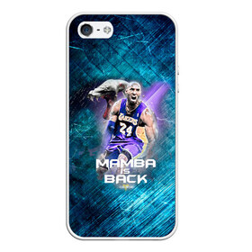 Чехол для iPhone 5/5S матовый с принтом Kobe Bryant в городе Новоалтайск, Силикон | Область печати: задняя сторона чехла, без боковых панелей | angeles | bryant | kobe | lakers | los | nba | баскетбольный | клуб