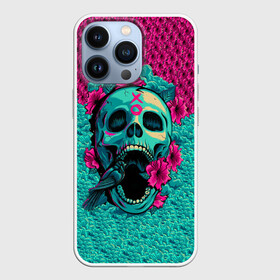 Чехол для iPhone 13 Pro с принтом Неоновый череп в городе Новоалтайск,  |  | Тематика изображения на принте: 3d | flowers | music | neon | prints | rock | skull | картинки | майки | мем | мода | музыка | неон | прикол | принты | рок | стиль | тренд | футболки | цветы | череп | яркие | яркость