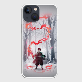 Чехол для iPhone 13 mini с принтом KIMETSU NO YAIBA красный след в городе Новоалтайск,  |  | demon slayer | demon slayer: kimetsu no yaiba | kimetsu | kimetsu no yaiba | nezuko | slayer | tanjiro | клинок рассекающий демонов | незуко | танджиро | шинобу кочо