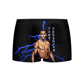 Мужские трусы 3D с принтом TONY FERGUSON в городе Новоалтайск, 50% хлопок, 50% полиэстер | классическая посадка, на поясе мягкая тканевая резинка | Тематика изображения на принте: el cucuy | mma | tony ferguson