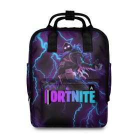 Женский рюкзак 3D с принтом FORTNITE RAVEN в городе Новоалтайск, 100% полиэстер | лямки с регулируемой длиной, сверху ручки, чтобы рюкзак нести как сумку. Основное отделение закрывается на молнию, как и внешний карман. Внутри два дополнительных кармана, один из которых закрывается на молнию. По бокам два дополнительных кармашка, куда поместится маленькая бутылочка
 | fortnite | raven | арт | битва | ворон | игра | компьютерная игра | королевская | надпись | симулятор | фортнайт