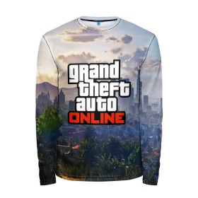 Мужской лонгслив 3D с принтом GTA ONLINE в городе Новоалтайск, 100% полиэстер | длинные рукава, круглый вырез горловины, полуприлегающий силуэт | grand theft auto 2 | grand theft auto 3 | grand theft auto v | grand theft auto: san andreas | grand theft auto: vice city | gta 1 | gta 2 | gta 3 | gta 4 | gta 5 | gta online | gta v | город | игры