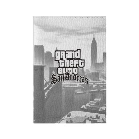 Обложка для паспорта матовая кожа с принтом GTA SanAndreas в городе Новоалтайск, натуральная матовая кожа | размер 19,3 х 13,7 см; прозрачные пластиковые крепления | grand theft auto 2 | grand theft auto 3 | grand theft auto v | grand theft auto: san andreas | grand theft auto: vice city | gta 1 | gta 2 | gta 3 | gta 4 | gta 5 | gta online | gta v | город | игры