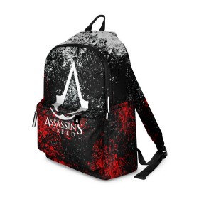 Рюкзак 3D с принтом ASSASSIN`S CREED в городе Новоалтайск, 100% полиэстер | лямки с регулируемой длиной, сверху петелька, чтобы рюкзак можно было повесить на вешалку. Основное отделение закрывается на молнию, как и внешний карман. Внутри два дополнительных кармана, один из которых закрывается на молнию. По бокам два дополнительных кармашка | black flag | brotherhood | chronicles | creed | game | origins | revelations | rogue | syndicate | unity | альтаир | ассасин | игры | кинжал | пираты