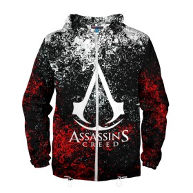 Мужская ветровка 3D с принтом ASSASSIN`S CREED в городе Новоалтайск, 100% полиэстер | подол и капюшон оформлены резинкой с фиксаторами, два кармана без застежек по бокам, один потайной карман на груди | black flag | brotherhood | chronicles | creed | game | origins | revelations | rogue | syndicate | unity | альтаир | ассасин | игры | кинжал | пираты