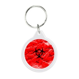 Брелок круглый с принтом PLAGUE INC.BIOHAZARD в городе Новоалтайск, пластик и полированная сталь | круглая форма, металлическое крепление в виде кольца | molecule | plague inc | абстракция | бактерии | вирус | клетки | медицина | микробы | молекулы | наука | нейрон | нейроны | планета | текстура | текстуры | формула