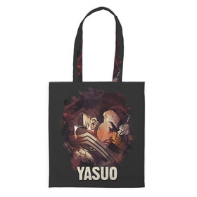 Шоппер 3D с принтом Yasuo в городе Новоалтайск, 100% полиэстер | Плотность: 200 г/м2; Размер: 34×35 см; Высота лямок: 30 см | jinx | kda | league | lol | moba | pentakill | riot | rise | rus | skins | варвик | варус | воин | легенд | лига | лол | маг | стрелок | танк | чемпион