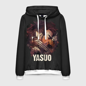 Мужская толстовка 3D с принтом Yasuo в городе Новоалтайск, 100% полиэстер | двухслойный капюшон со шнурком для регулировки, мягкие манжеты на рукавах и по низу толстовки, спереди карман-кенгуру с мягким внутренним слоем. | jinx | kda | league | lol | moba | pentakill | riot | rise | rus | skins | варвик | варус | воин | легенд | лига | лол | маг | стрелок | танк | чемпион