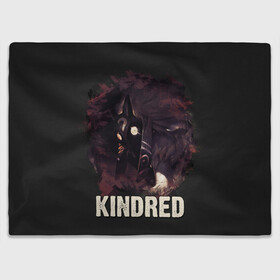 Плед 3D с принтом Kindred в городе Новоалтайск, 100% полиэстер | закругленные углы, все края обработаны. Ткань не мнется и не растягивается | jinx | kda | league | lol | moba | pentakill | riot | rise | rus | skins | варвик | варус | воин | легенд | лига | лол | маг | стрелок | танк | чемпион