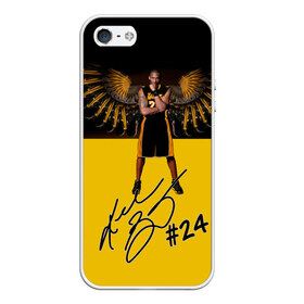 Чехол для iPhone 5/5S матовый с принтом Kobe Bryant в городе Новоалтайск, Силикон | Область печати: задняя сторона чехла, без боковых панелей | angeles | bryant | kobe | lakers | los | nba | баскетбольный | клуб