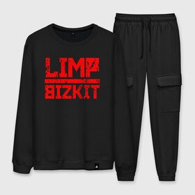 Мужской костюм хлопок с принтом LIMP BIZKIT в городе Новоалтайск, 100% хлопок | на свитшоте круглая горловина, мягкая резинка по низу. Брюки заужены к низу, на них два вида карманов: два “обычных” по бокам и два объемных, с клапанами, расположенные ниже линии бедра. Брюки с мягкой трикотажной резинкой на поясе и по низу штанин. В поясе для дополнительного комфорта — широкие завязки | dj lethal | limp bizkit | rock | джон отто | лимп бизкит | майк смит | музыка | роб уотерс | рок | сэм риверс | терри бальзамо | уэс борланд | фред дёрст