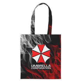 Шоппер 3D с принтом UMBRELLA CORP в городе Новоалтайск, 100% полиэстер | Плотность: 200 г/м2; Размер: 34×35 см; Высота лямок: 30 см | ada wong | biohazard | leon | nemesis | project resistance | raccoon city | re2 | resident evil 2 | rpd | stars | umbrella | ада вонг | амбрелла | немесис | ужасы