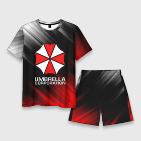Мужской костюм с шортами 3D с принтом UMBRELLA CORP в городе Новоалтайск,  |  | ada wong | biohazard | leon | nemesis | project resistance | raccoon city | re2 | resident evil 2 | rpd | stars | umbrella | ада вонг | амбрелла | немесис | ужасы
