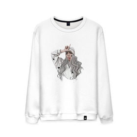 Мужской свитшот хлопок с принтом Billie Eilish в городе Новоалтайск, 100% хлопок |  | billie eilish | билли айлишь | девушка | милая девушка | певица | человек