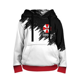 Детская толстовка 3D с принтом UMBRELLA CORP в городе Новоалтайск, 100% полиэстер | двухслойный капюшон со шнурком для регулировки, мягкие манжеты на рукавах и по низу толстовки, спереди карман-кенгуру с мягким внутренним слоем | ada wong | biohazard | leon | nemesis | project resistance | raccoon city | re2 | resident evil 2 | rpd | stars | umbrella | ада вонг | амбрелла | немесис | ужасы