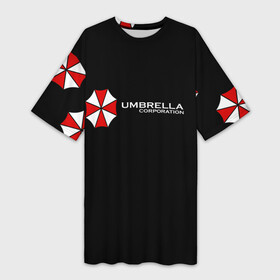Платье-футболка 3D с принтом Umbrella Corporation в городе Новоалтайск,  |  | апокалипсис | зла | зомби | обитель | твирус