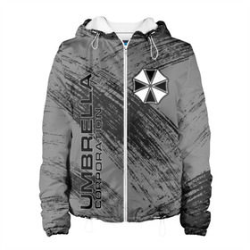 Женская куртка 3D с принтом Umbrella Corporation в городе Новоалтайск, ткань верха — 100% полиэстер, подклад — флис | прямой крой, подол и капюшон оформлены резинкой с фиксаторами, два кармана без застежек по бокам, один большой потайной карман на груди. Карман на груди застегивается на липучку | corporation | umbrella | umbrella corporation | амбрела | амбрелла корпорейшн | военная корпорация | корпорация | фармацевтическая корпорация