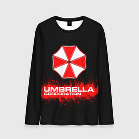 Мужской лонгслив 3D с принтом Umbrella Corporation в городе Новоалтайск, 100% полиэстер | длинные рукава, круглый вырез горловины, полуприлегающий силуэт | corporation | umbrella | umbrella corporation | амбрела | амбрелла корпорейшн | военная корпорация | корпорация | фармацевтическая корпорация