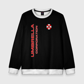 Детский свитшот 3D с принтом Umbrella Corporation в городе Новоалтайск, 100% полиэстер | свободная посадка, прямой крой, мягкая тканевая резинка на рукавах и понизу свитшота | corporation | umbrella | umbrella corporation | амбрела | амбрелла корпорейшн | военная корпорация | корпорация | фармацевтическая корпорация