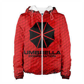 Женская куртка 3D с принтом Umbrella Corporation в городе Новоалтайск, ткань верха — 100% полиэстер, подклад — флис | прямой крой, подол и капюшон оформлены резинкой с фиксаторами, два кармана без застежек по бокам, один большой потайной карман на груди. Карман на груди застегивается на липучку | corporation | umbrella | umbrella corporation | амбрела | амбрелла корпорейшн | военная корпорация | корпорация | фармацевтическая корпорация