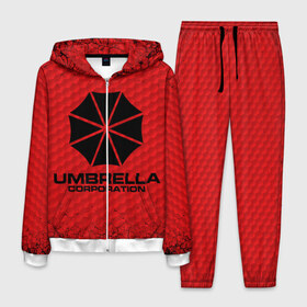 Мужской костюм 3D с принтом Umbrella Corporation в городе Новоалтайск, 100% полиэстер | Манжеты и пояс оформлены тканевой резинкой, двухслойный капюшон со шнурком для регулировки, карманы спереди | corporation | umbrella | umbrella corporation | амбрела | амбрелла корпорейшн | военная корпорация | корпорация | фармацевтическая корпорация