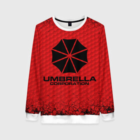 Женский свитшот 3D с принтом Umbrella Corporation в городе Новоалтайск, 100% полиэстер с мягким внутренним слоем | круглый вырез горловины, мягкая резинка на манжетах и поясе, свободная посадка по фигуре | corporation | umbrella | umbrella corporation | амбрела | амбрелла корпорейшн | военная корпорация | корпорация | фармацевтическая корпорация