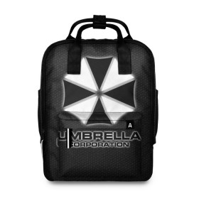 Женский рюкзак 3D с принтом Umbrella Corporation в городе Новоалтайск, 100% полиэстер | лямки с регулируемой длиной, сверху ручки, чтобы рюкзак нести как сумку. Основное отделение закрывается на молнию, как и внешний карман. Внутри два дополнительных кармана, один из которых закрывается на молнию. По бокам два дополнительных кармашка, куда поместится маленькая бутылочка
 | corporation | umbrella | umbrella corporation | амбрела | амбрелла корпорейшн | военная корпорация | корпорация | фармацевтическая корпорация