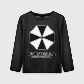 Детский лонгслив 3D с принтом Umbrella Corporation в городе Новоалтайск, 100% полиэстер | длинные рукава, круглый вырез горловины, полуприлегающий силуэт
 | corporation | umbrella | umbrella corporation | амбрела | амбрелла корпорейшн | военная корпорация | корпорация | фармацевтическая корпорация